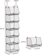 6 Tier Closet Hanging Organizer, Clothes Hanging Shelves - Image 3