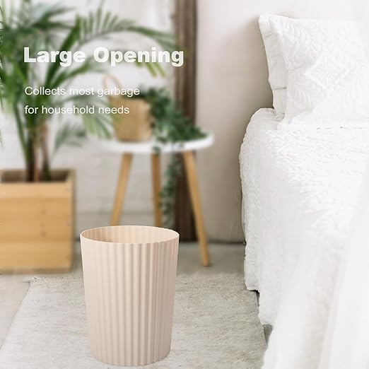 JiatuA Small Trash Can Plastic Wastebasket Round Garbage Container Bin - Image 3