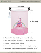 Laundry Hamper, Round Waterproof Storage Basket - Image 2