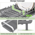 TOOLF Small Dish Drying Rack, Mini Expandable Compact Dish Rack, Slim - Image 4