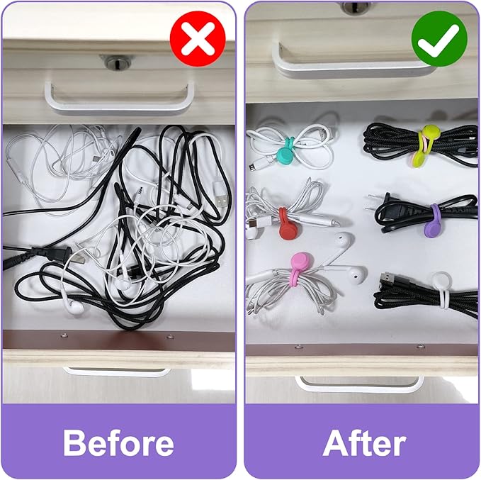 Motiloo Magnetic Cable Ties Silicone Reusable Cord tie - Image 4