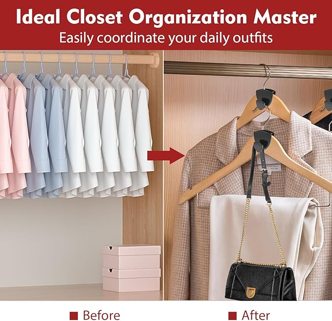 Space Saving Standard Hanger Hooks 100Pcs, Upgrade Heavy Duty Space Saver - Image 6