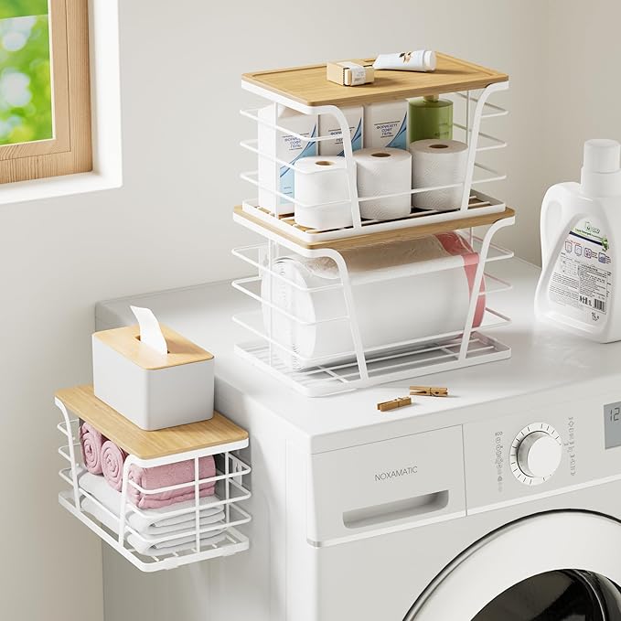 3 Pack Trash Bag Holder Dispenser, Kitchen Organization and Storage, Stackable - Image 4