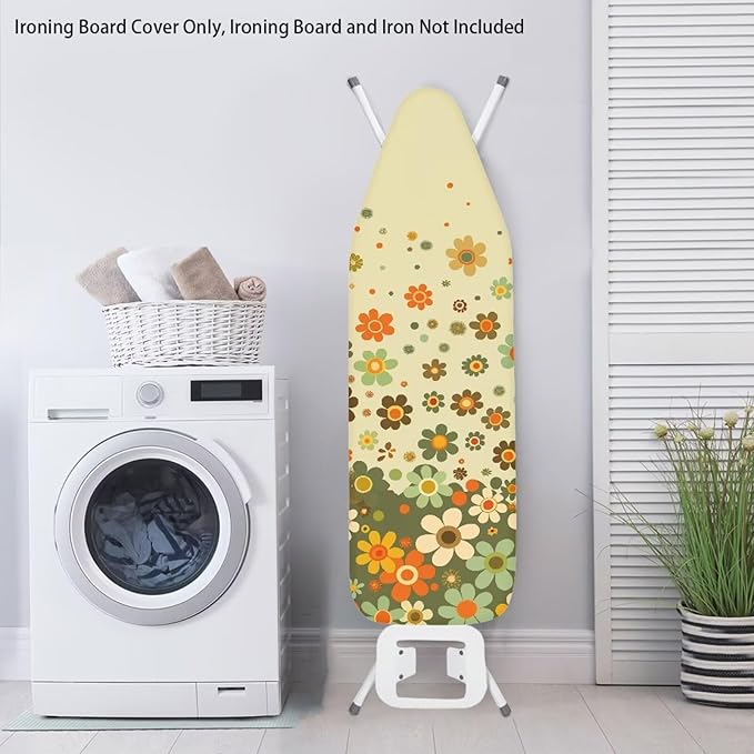 Hippie Flower Ironing Board Cover and Pad, Stretch Thick Scorch Resistant - Image 3