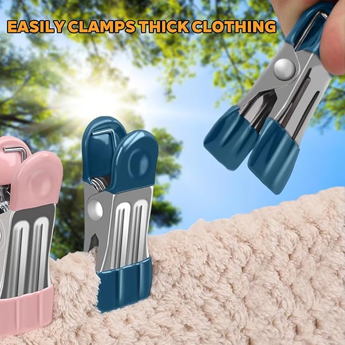 30PCS Clothes Pins, 2.17 Inch Heavy Duty Clothespins Chip Clips Laundry Pegs - Image 5