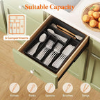 Lifewit Silverware Drawer Organizer Tray, Plastic Cutlery Storage - Image 4