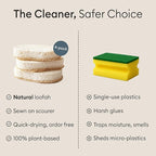 Vove Scrub Sponges 4 Pack, Cellulose & Cotton - Image 5