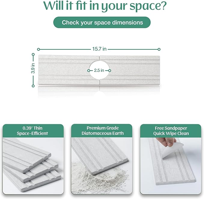 Stone Faucet Mat for Kitchen Sink Splash Guard 15.7" x 3.9" - Image 2