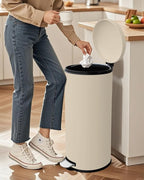 8 Gallon Trash Can, Stainless Steel Round Trash Can - Image 8