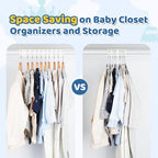 Smartor Premium 11 Inch Baby Hangers 50 Pack, Non Slip, Space Saving Felt - Image 3