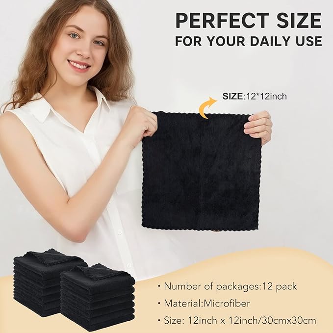 SUNLAND Microfiber Face Cloth Reusable Makeup Remover Facial Cleansing Towel - Image 6