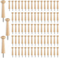 60 Pieces Wooden Shaker Peg Screw-on Pegs 3.62 Inch Long Unfinished Wood Shaker by Jetec