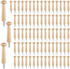 60 Pieces Wooden Shaker Peg Screw-on Pegs 3.62 Inch Long Unfinished Wood Shaker by Jetec