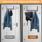 BOOMIBOO Over The Door Hooks, Sturdy Door Hanger, Towel Rack Towel Hooks - Image 5