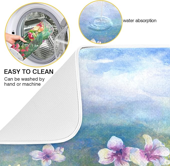 Absorbent Dish Drying Mat for Kitchen Counter - Image 2