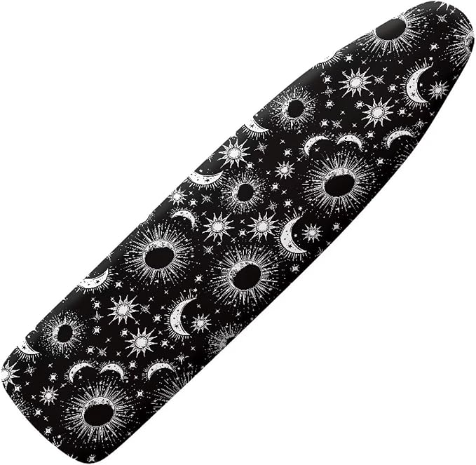 Stretchy Home Ironing Board Cover, Moon Sun Star Print Ironing Board Cover by Wanzuoeng