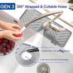 Meiliweser Silicone Faucet Splash Guard Gen 3-10° Large Slope & Adaptable Hole - Image 4