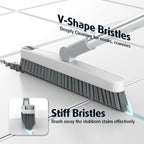 AIR U+ Grout Brush with Long Handle 180° Swivel Scrub Brush with Tweezers to - Image 3