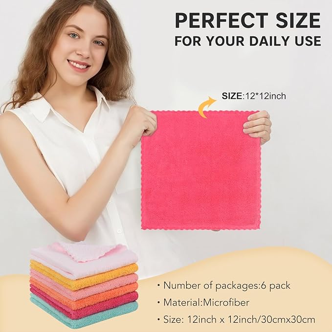 Microfiber Face Cloth Reusable Makeup Remover Facial Cleansing Towel Ultra Soft - Image 2