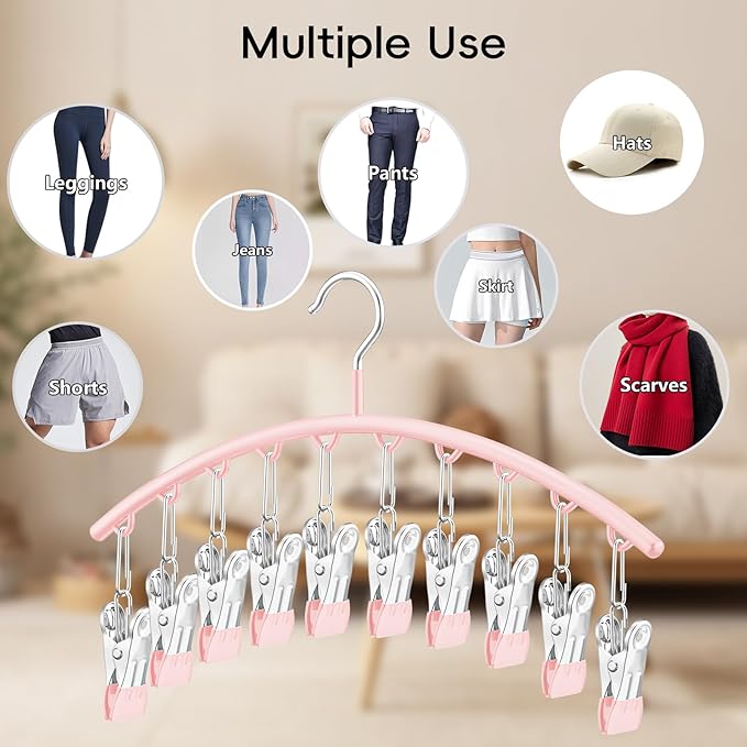 TomCare 360° Swivel 2 Pack Tank Top Hanger and 2 Pack Leggings Organizers Space - Image 4