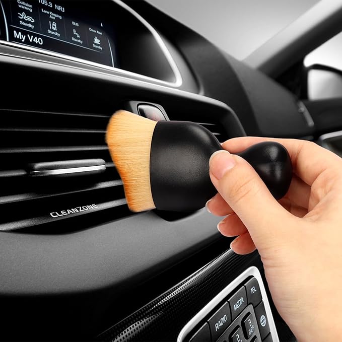 Car Interior Detailing Brush, Curved Design Car Cleaning Brush Dust Collectors - Image 7