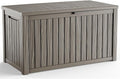 180 Gallon Outdoor Deck Box, Lockable Waterproof Outdoor Storage Boxes For Garden Tools,Indoor Cushions,Accessories Outside Storage Resin Weatherproof Container(Grey) by MAIUSCOLI