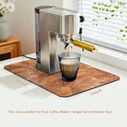 Coffee Station Mat 20x12 Inch, Wood Grain Slices Design, Absorbent Hide Stain - Image 2