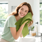 Jacquotha Waffle Hand Towel Set – Cotton Soft Lint-Free Quick Drying Towels - Image 7