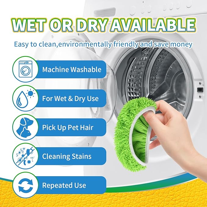 Reusable 100% Coral Fleece Mop Pads Compatible - Image 4