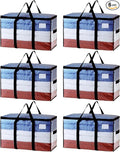 TAILI Extra Large Moving Bags, 6 Pack Clear Heavy Duty Totes by TAILI