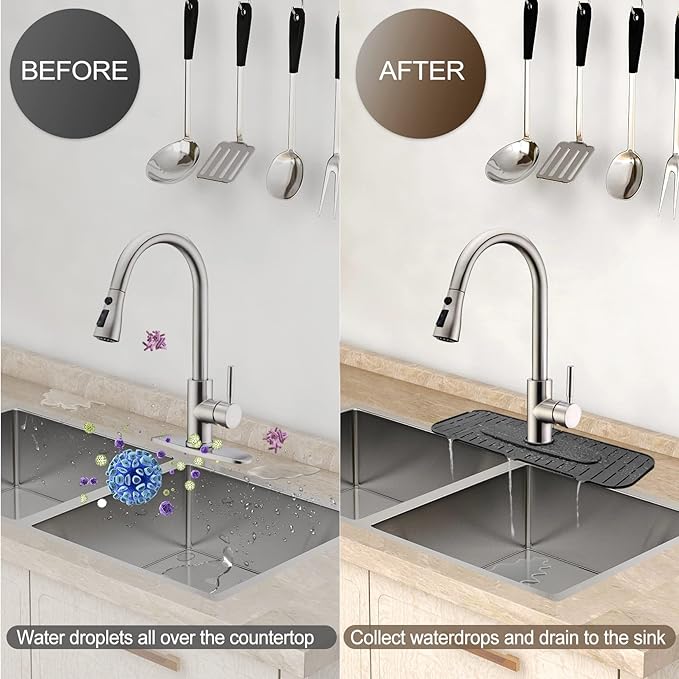 Kingmall Silicone Faucet Mat, Kitchen Faucet Mat - Image 4