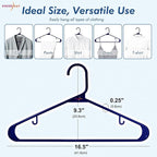 HOUSE DAY Blue Plastic Hangers 60 Pack, Clothes Hangers - Image 2
