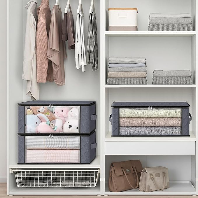 HomeHacks Storage 10-Pack Clothes Organizer Storage Bags Foldable Storage Box - Image 5