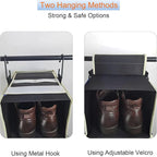 2 Pack Large-Sized Hanging Shoe Organizer 8-Shelf, Hanging Closet Organizer - Image 4