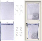 Klmnop 2 Pack Over the Door Laundry Hamper, Large Mesh Laundry Hamper Bag by Klmnop