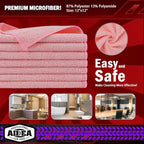 AIDEA Microfiber Cleaning Cloth Pink 10PK, Microfiber Towels - Image 6