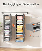 Pipishell Hanging Closet Organizer 6-Shelf, Hanging Shelves - Image 4