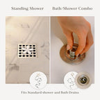 ​DrainWig Shower Drain Hair Catcher – Disposable Silver Flower – No-Touch Hair - Image 6