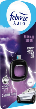 Febreze AUTO Air Freshener, Odor-Fighting Automotive Vent Clip, Midnight Storm - Image 11