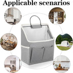 Wall Hanging Storage Bag Cotton Linen Hanging Storage Basket - Image 4