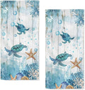 Sea Turtle Hand Towels Set of 2 Breathable Ocean Beach Hand Towels Highly by qiuhuang
