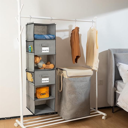 2 Pack 6 Shelves Hanging Closet Organizer - Image 2