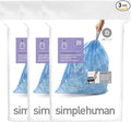 simplehuman Code D 60 Count, Genuine Custom Fit Liners, Drawstring Trash Bags by Simplehuman
