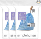 simplehuman Code D 60 Count, Genuine Custom Fit Liners, Drawstring Trash Bags by Simplehuman