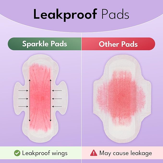 Sparkle Sanitary Pads for Women, Plant-Based Maxi Pads - Image 4