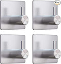 VIS'V Adhesive Towel Hooks, Waterproof Shower Wall Stick on Hooks, 2 Extra by VISV