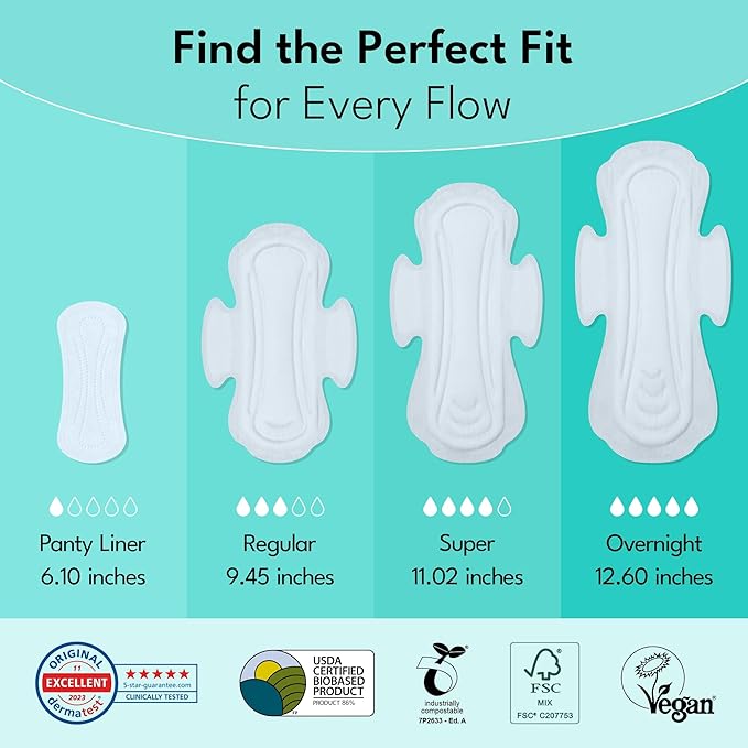 Sparkle Sanitary Pads for Women, Plant-Based Maxi Pads - Image 9