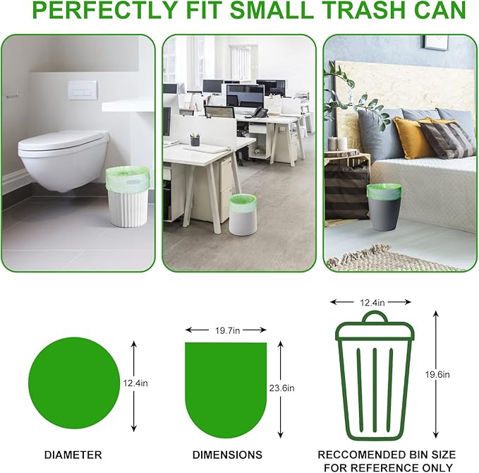 Small Trash Bags 4-6 Gallon, Inwaysin 200 Count Biodegradable Trash Bags 4 - Image 6