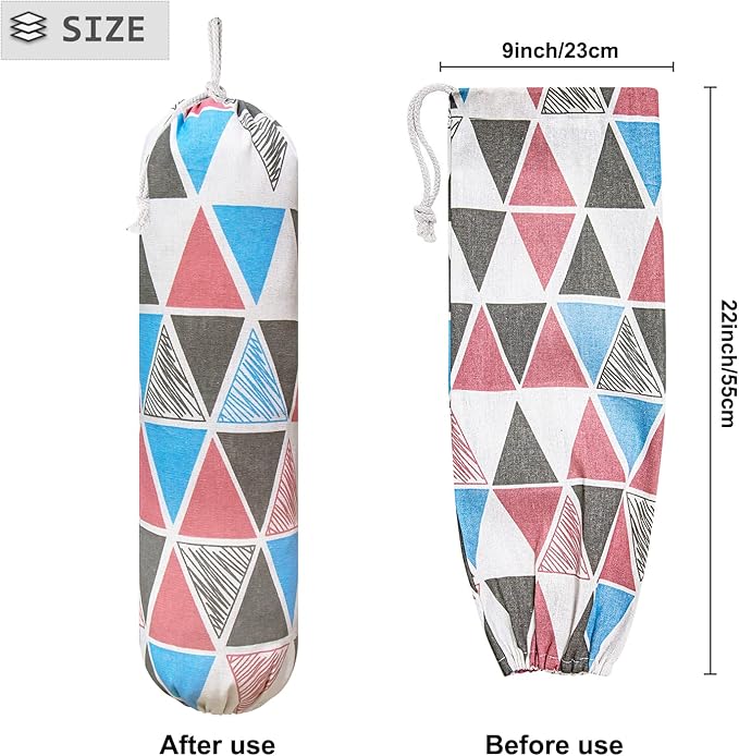 Plastic Bag Holder, Wall Mount Plastic Bag Organizer, Shopping Bags Carrier - Image 2