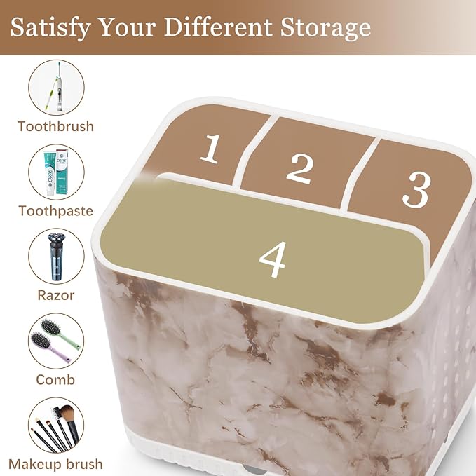 Toothbrush Holders for Bathrooms, Kids Electric Toothbrush and Toothpaste Holder - Image 5